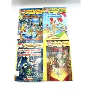 Lot of 4 Geronimo Stilton Series HARDCOVER Surf's up Geronimo! Geronimo's Valent